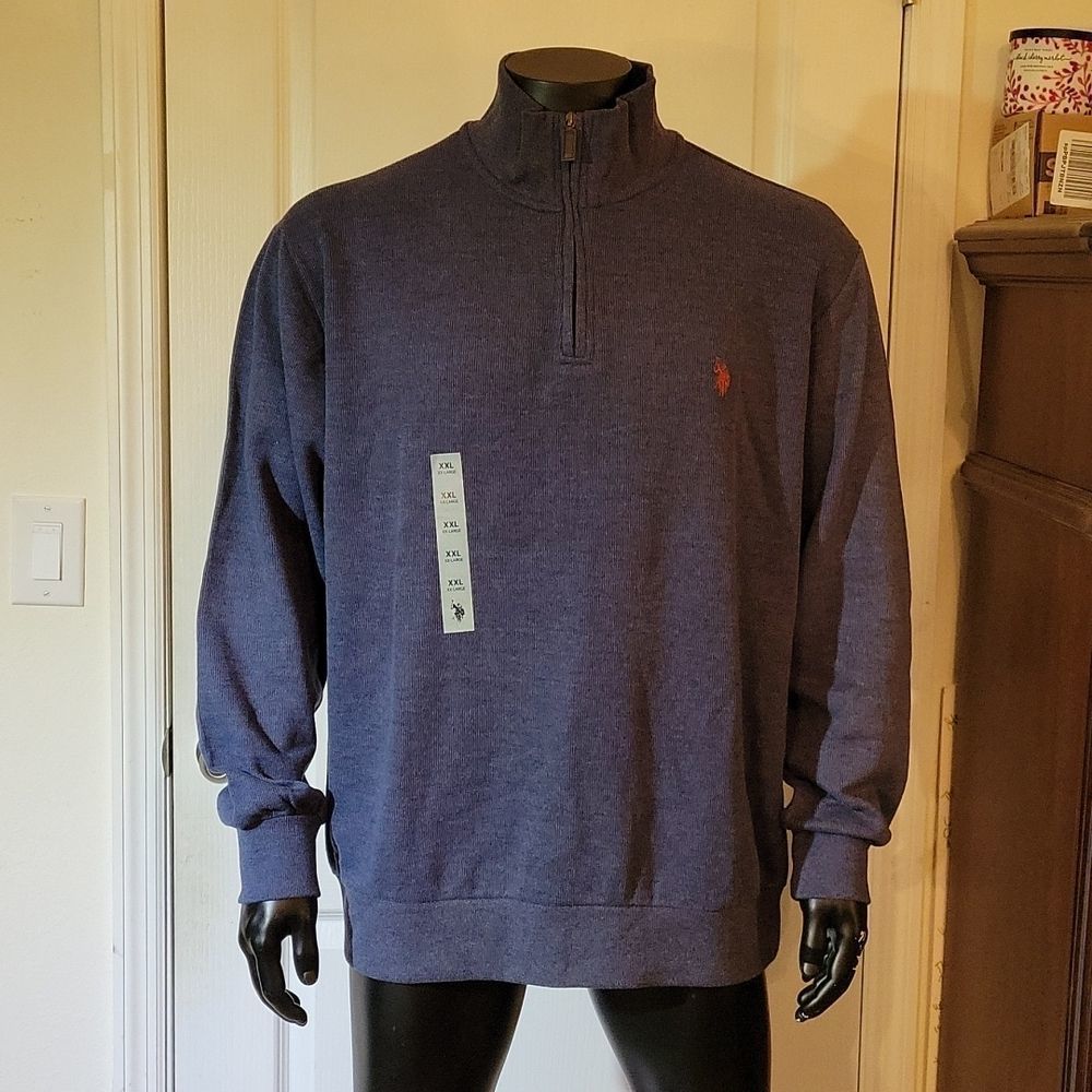 U.S POLO ASSN MENS MESH KNIT PULLOVER SWEATER